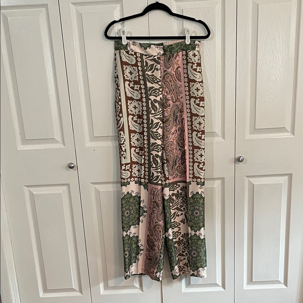 NWT Rachel Zoe Multicolor Patterned Trousers